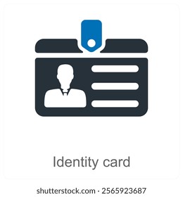 Identity Card and license icon concept