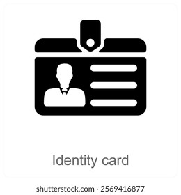 Identity Card and license icon concept