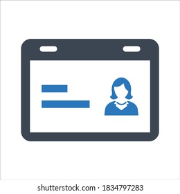 Tarjeta de identidad, paso, id, icono de usuario