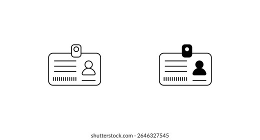 identity card set icon with white background vector stock illustration