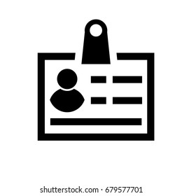 Identity card sign, business card icon