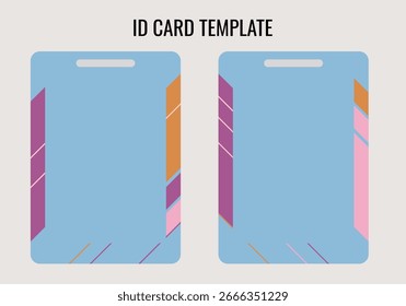 Modelo de cartão de identidade sem texto, cartão de identidade pronto a utilizar