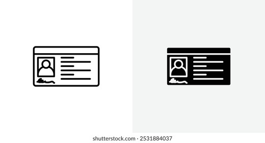 Conjunto de iconos de vector de tarjeta de identidad. Ilustrador de Vector de stock. EPS 10