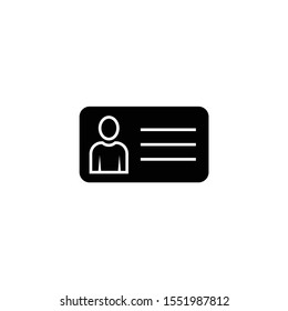 identity card vector black icon