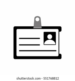 Identity card vector design isolated on white background