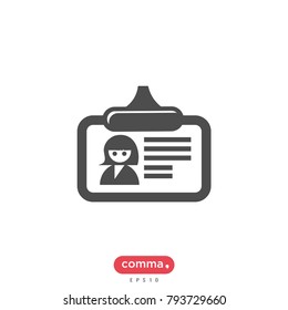 Identity card vector icon