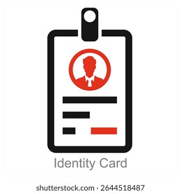 Identity Card vector icon concept design