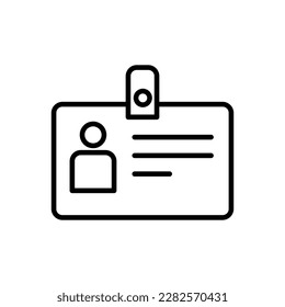 Icono vector de tarjeta de identidad, símbolo de tarjeta de identificación. ilustración vectorial plana para sitio web o aplicación móvil.eps