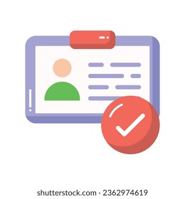 Identity card vector icon which can easily modify or edit

