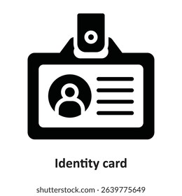 Identity card Vector Icon which can easily modify or edit
