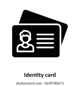 Identity card Vector Icon which can easily modify or edit

