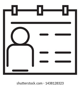 identity card vector line icon design