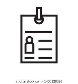identity card vector line icon design
