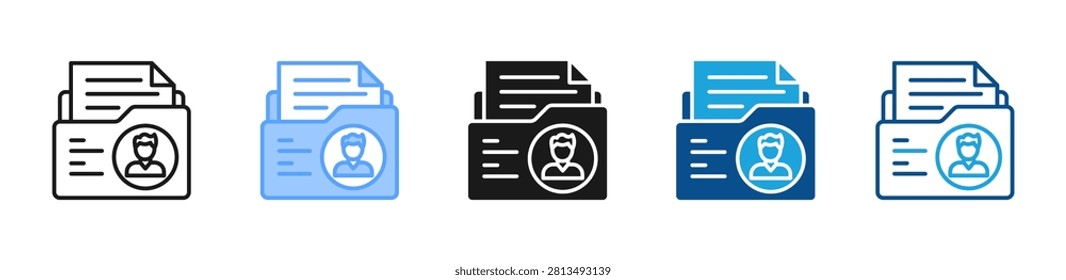 Identity Card web icon with multiple style collection