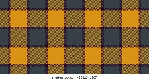 Identity check plaid background, new york fabric seamless tartan. Easter pattern vector texture textile in dark and amber colors palette.