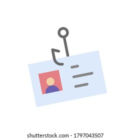 Identity cyber attack icon. Simple color vector elements of hacks icons for ui and ux, website or mobile application
