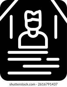 Identity Data Glyph Vector Icon Design