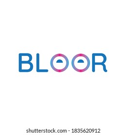 Diseño de identidad sobre el concepto de texto desdibujado. ilustración de elemento simple de iconos de concepto fotográfico. desdibujar el diseño del símbolo del logotipo editable en blanco.
