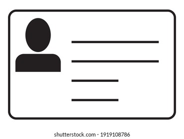 
Icono de documento de identidad en fondo blanco