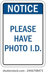 Identity document ID badges required sign