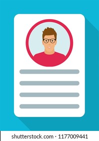 identity document with person photo and text clipart