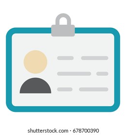 Identity flat icon, id and identification, vector graphics, a colorful solid pattern on a white background, eps 10.