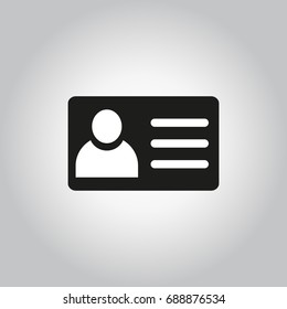 Identity flat icon Vector icon