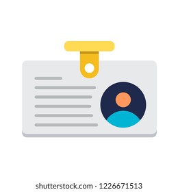 Identity flat vector icon.