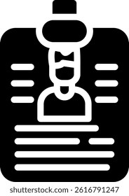 Identity Holder Glyph Vector Icon Design