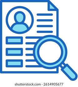 Identity Icon Blue Vector Illustration