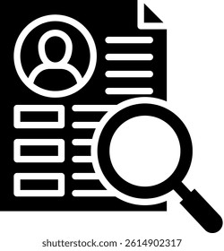 Identity Icon Glyph Vector Illustration