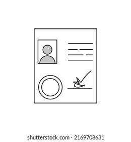 Identity icon. Id card design. Business people communication. Badge icon. Vector illustration. stock image.