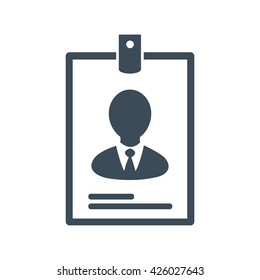 identity icon isolated on white background. vector illustration icon