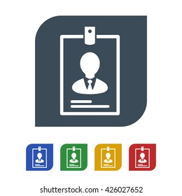 identity icon isolated on white background. vector illustration icon