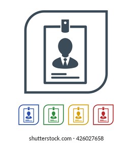identity icon isolated on white background. vector illustration icon