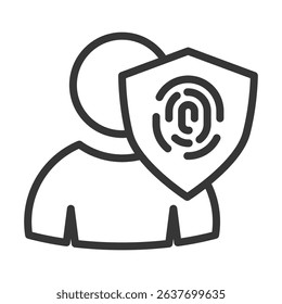 Identity Icon Lineal Style Vector Illustration