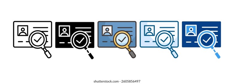 Identity Icon Set Multiple Style Collection