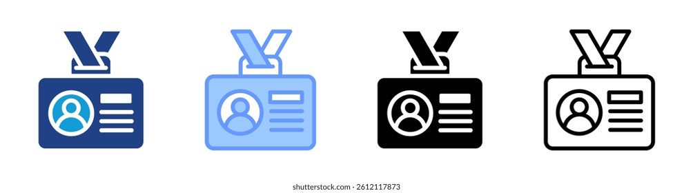 Identity icon set multiple style collection