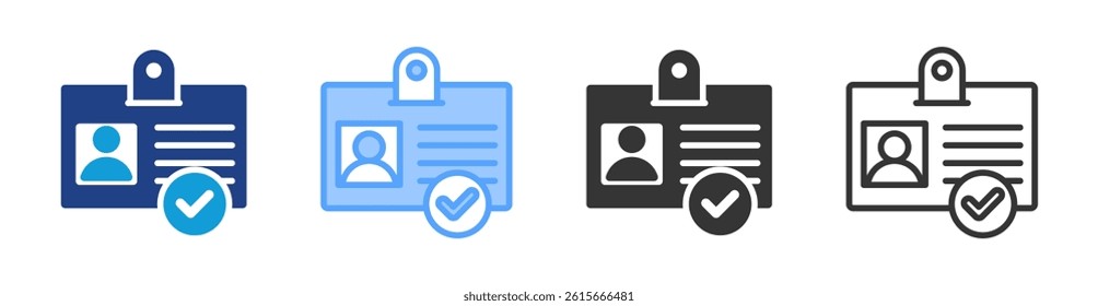 Identity icon set multiple style collection