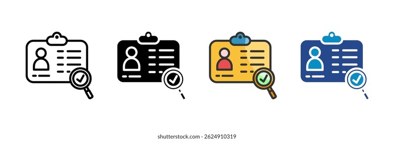 Identity Icon Definir Coleção de Vários Estilos