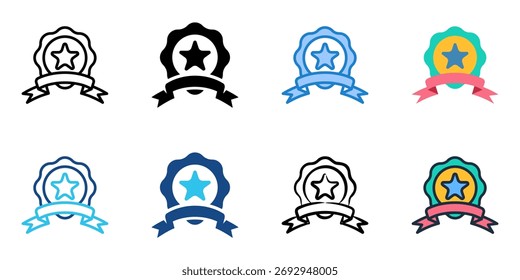 Ícone de identidade definir coleção de vários estilos 
