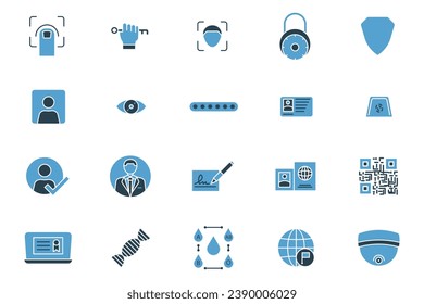identity icon set. icon related to Identity. suitable for web site design, app, UI, user interfaces. solid icon style. simple vector design editable