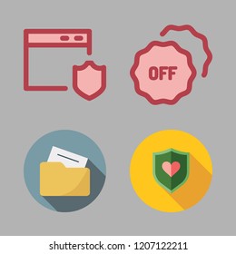 identity icon set. vector set about folder, badge and shield icons set.