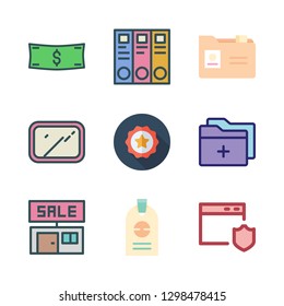identity icon set. vector set about id, money id, badges and mirror icons set.