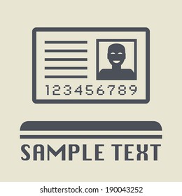 Identity icon or sign, vector illustration