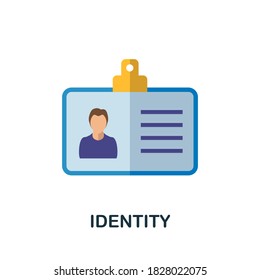 Identity icon. Simple element from branding collection. Creative Identity icon for web design, templates, infographics and more
