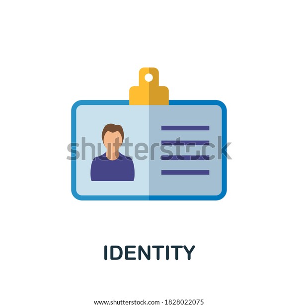 Identity icon. Simple element from branding\
collection. Creative Identity icon for web design, templates,\
infographics and more