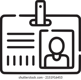 Identity icon vector illustration. ID card vector icon. Identification card flat sign design, member card symbol pictogram. EPS