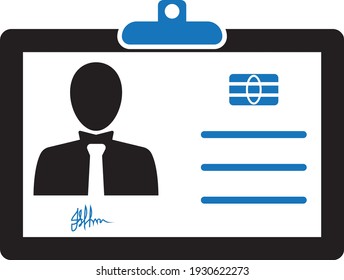 Identity Id card icon (Vector illustration)