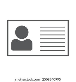 Ilustración vectorial de documento de identidad